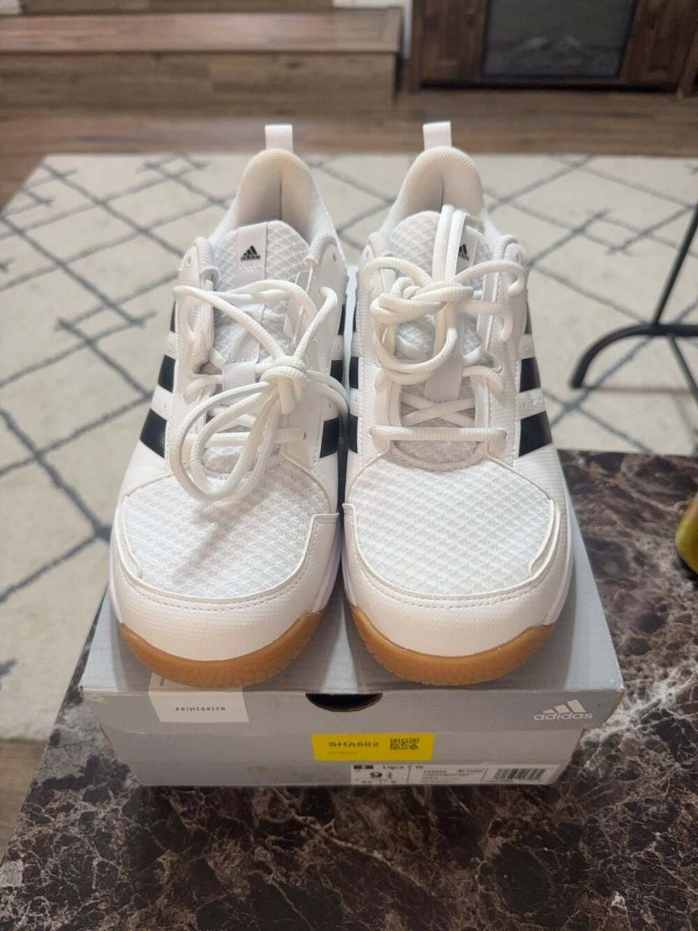 Adidas Ligra 7 W White Black Gum Sole Sneakers Size 9.5